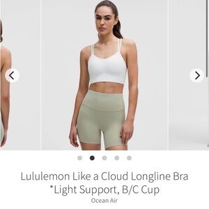lululemon Like a Cloud Longline Bra Ocean Air
